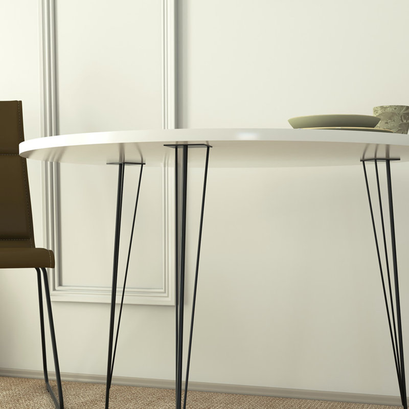 Orrington Round Dining Table, Shiny White
