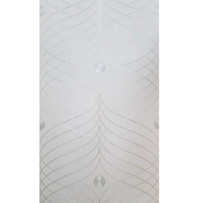 Papier peint moderne texturé crème Ogee