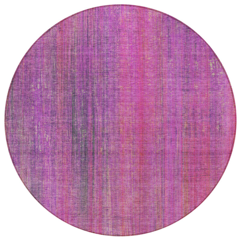 Tapis rond lavable antidérapant 8 po