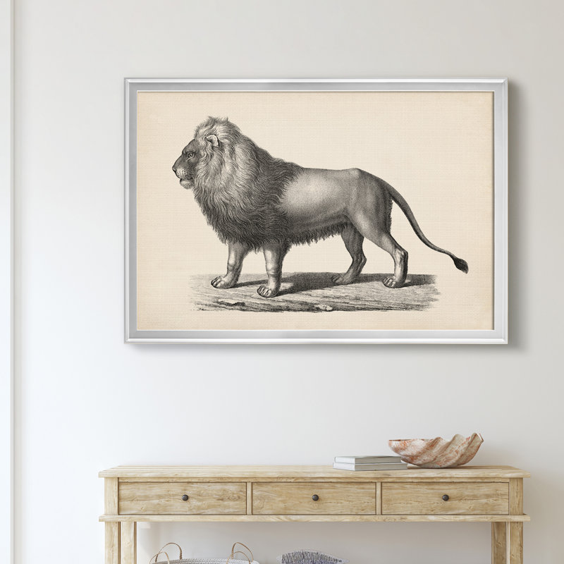 «Brodtmann Lion», reproduction d'art sur toile encadrée, Argent, H 22,5 po x l 30,5 po x P 1,5 po