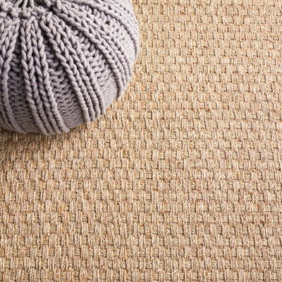 Auckland Bamboo Slat/Seagrass Natural/Gray Area Rug