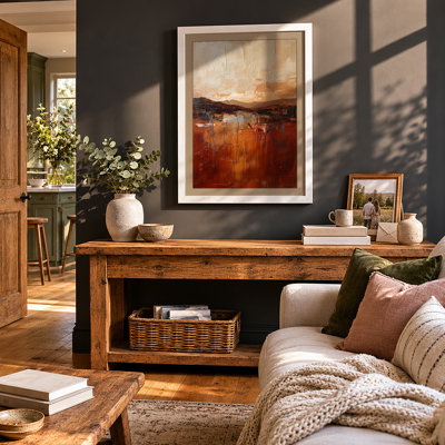Desert at Dusk Abstract - Framed Print