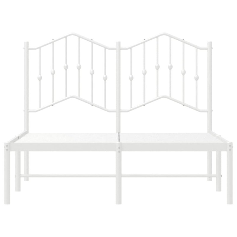 Affton Metal Bed, Small Double (4'), White