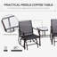 Balancelle de chaise berçante avec table basse et chaises de jardin coulissantes Backyard