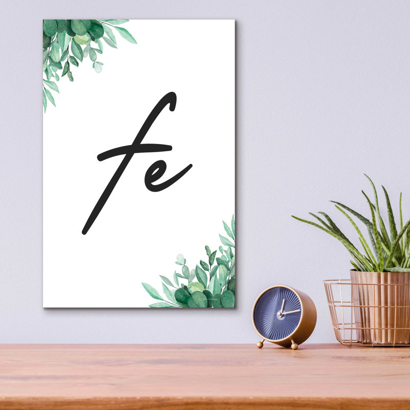 «Faith - French» par Seven Trees Design, art mural en verre acrylique, H 16 po x l 12 po x P 0,13 po