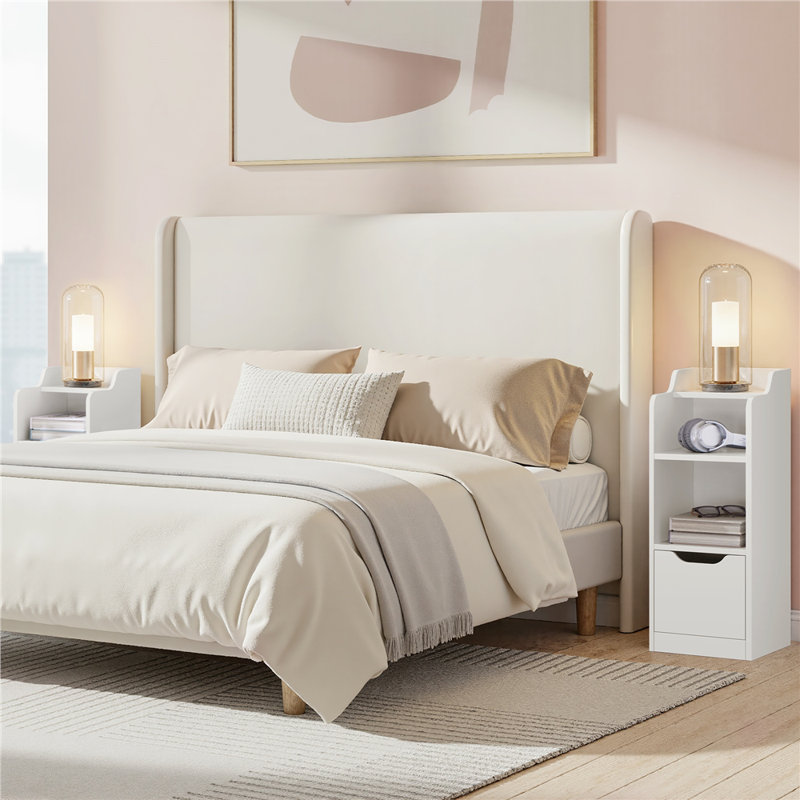 25cm W Manufactured Wood Bedside Table, 1pcs