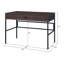 Bureau d'écriture USB avec tiroir de rangement et compartiments - KD, base en métal