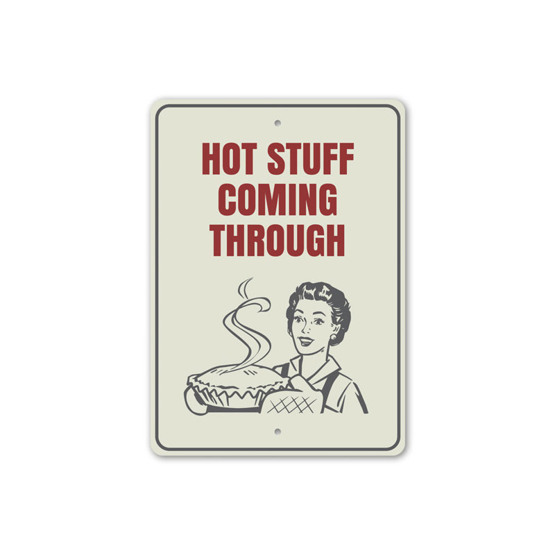 Plaque en aluminium Hot Stuff, H 14 po x l 10 po x P 0,04 po