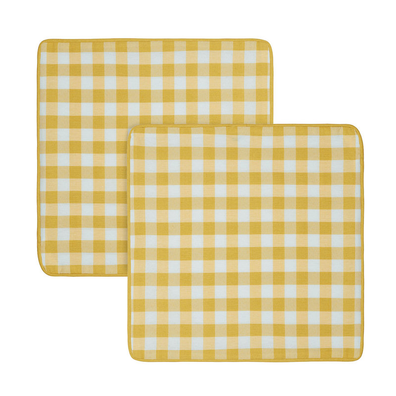 Outdoor 10'' Loveseat Cushion Cover, Yellow
