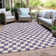 Machine Washable Indoor/Outdoor Xhevrie Purple Rug