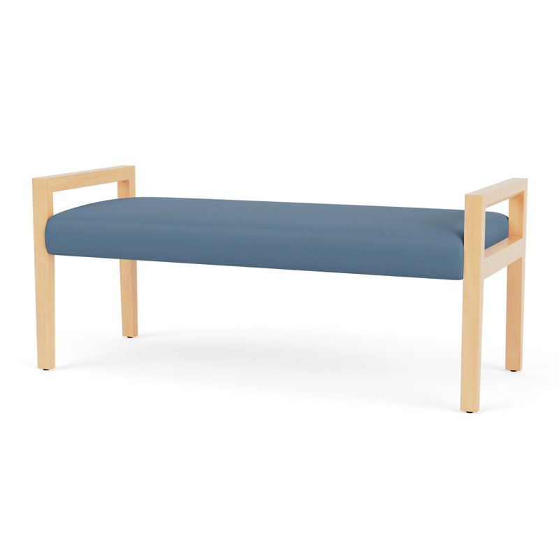 Banc en bois 2 places Brooklyn, Naturel, Open House Quarry Blue