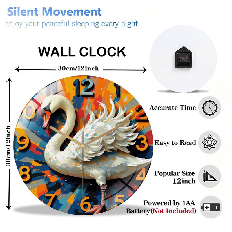 Horloge murale élégante 12 po