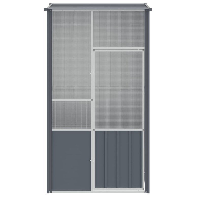 Cage en acier 78,7 po Drabic, Gris anthracite