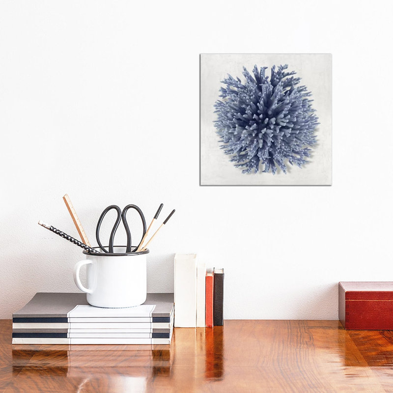 Coral Indigo I by Caroline Kelly - Wrapped Canvas Print, 30.48cm H x 30.48cm W x 1.905cm D