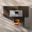 Bureau de direction 94,49 "moderne en L brun pour bureau-1413035855