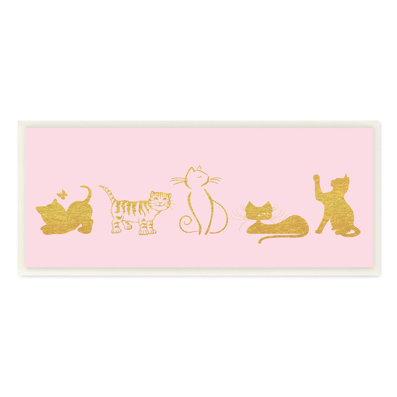 «Cat Silhouette», impression, Plaque murale, H 7 po x l 17 po