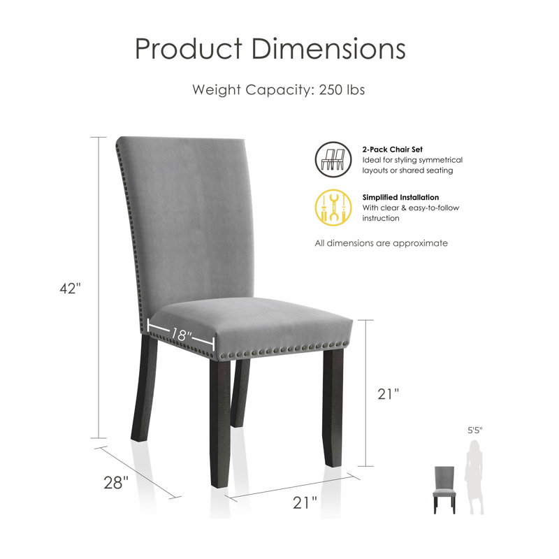Perrinton Side Chair, Black/Light Gray