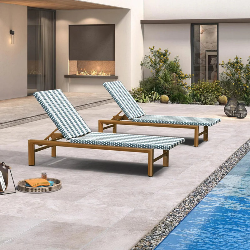  Chaise longue d'extérieur, Light Blue