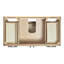 Meuble-lavabo ovale simple 43 po avec comptoir en quartz pur Ariel Kellie-105988786