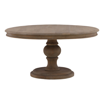 47" Mango Solid Wood Pedestal Dining Table