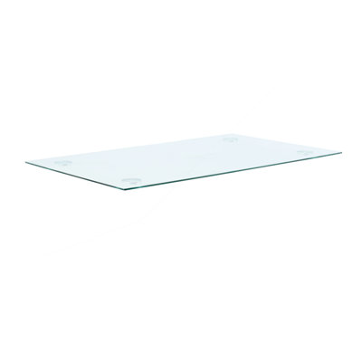 Modern Minimalist Rectangular Glass Table Accessories, Transparent Glass Countertop (Dia1300*800*8MM)