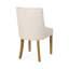 Chaises de salle à manger rembourrées en tissu, beige (ensemble de 2)