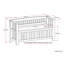 Banc de rangement pour hall d'entrée en bois massif de 48 pouces de largeur