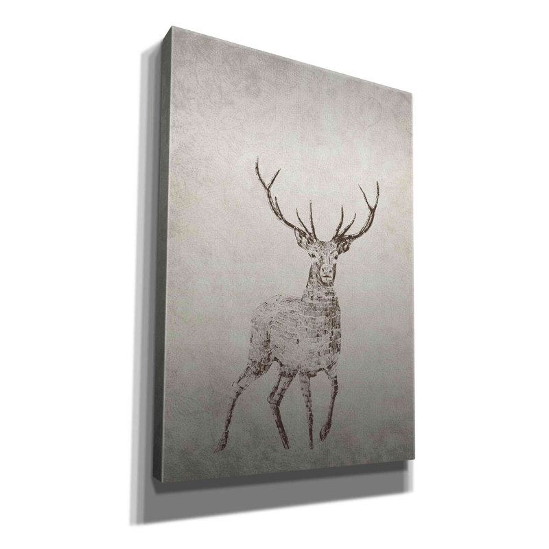 «Deer» par Incado, estampe numérique sur toile, H 26 po x l 18 po x P 0,75 po