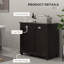Armoire à linge double inclinable, armoire de rangement pour salle de bain avec panier à 2 compartiments, armoire de plancher moderne pour salle de bain