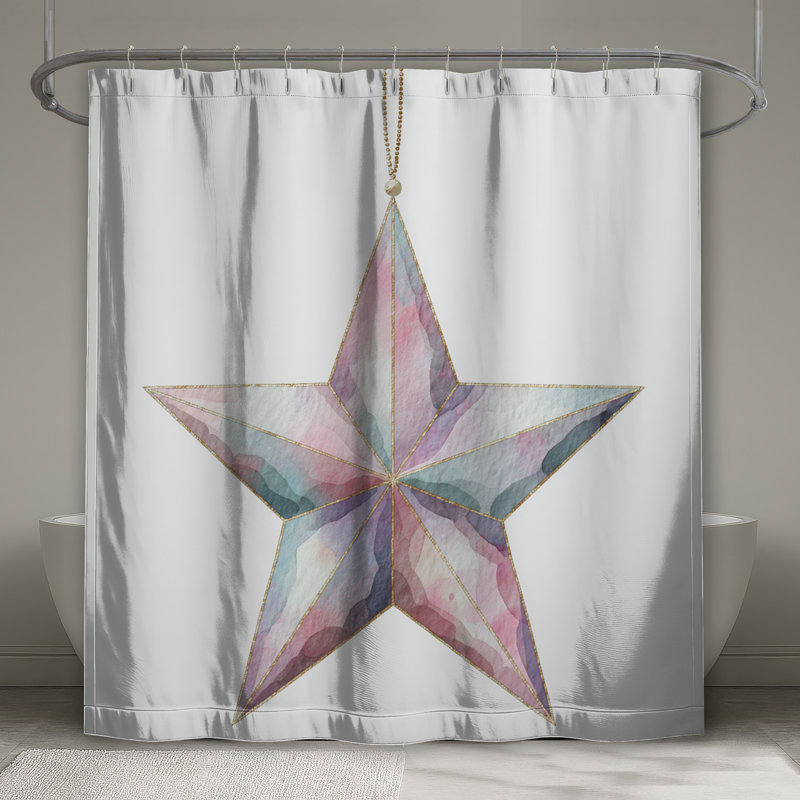 Rideaux de douche Watercolor Star, L 70 po x H 84 po