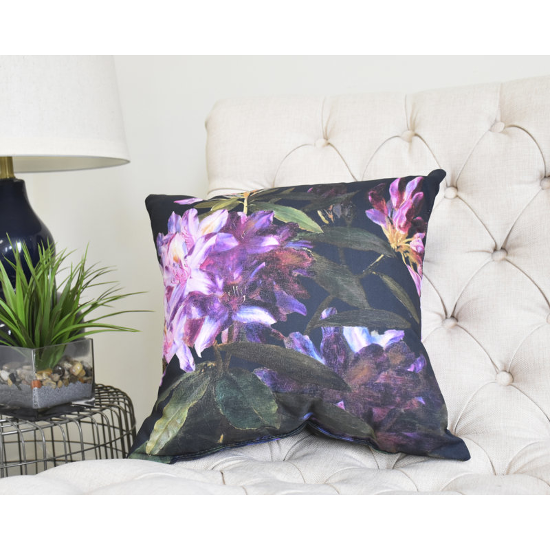 Coussin Fickle, 18 po x 18 po, Vert / mauve