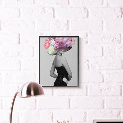 « style mode portrait à motif de gris fleur », impression