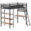 Lit mezzanine à 3 tablettes William William