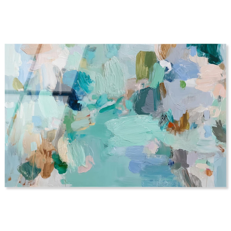 Layers of Feeling II, art abstrait vert par Art Remedy, prêt à être accroché, H 30 po x l 45 po