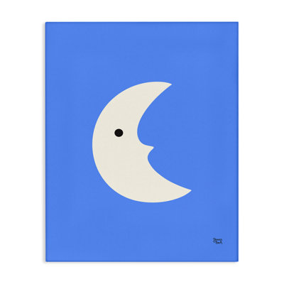 «Blue Crescent Moon Face» par Jessica Beck