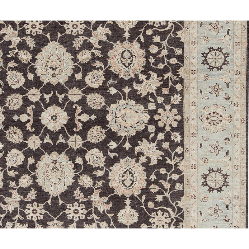 Tapis brun de haute qualité noué à la main