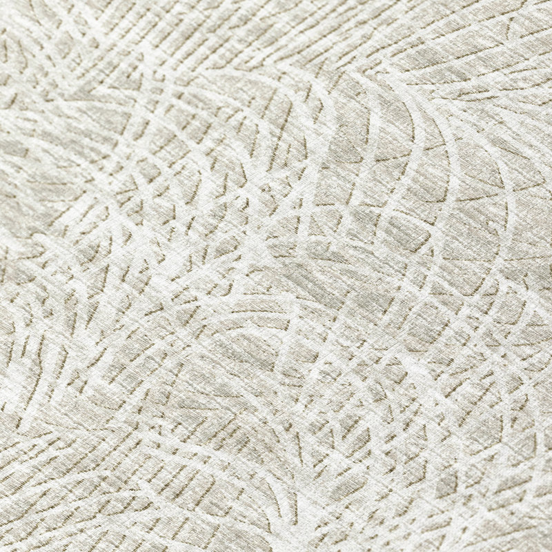 Chenille Abstract Indoor / Outdoor Rug, Round 8'