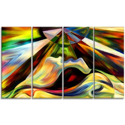 Origin of Imagination Abstract 4 Piece Graphic Art on Wrapped Canvas Set -  Design Art, PT6123-271