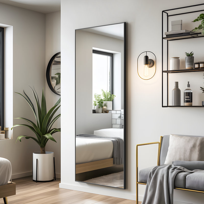 Miroir suspendu Kinkaid, Noir, 71 po x 31 po