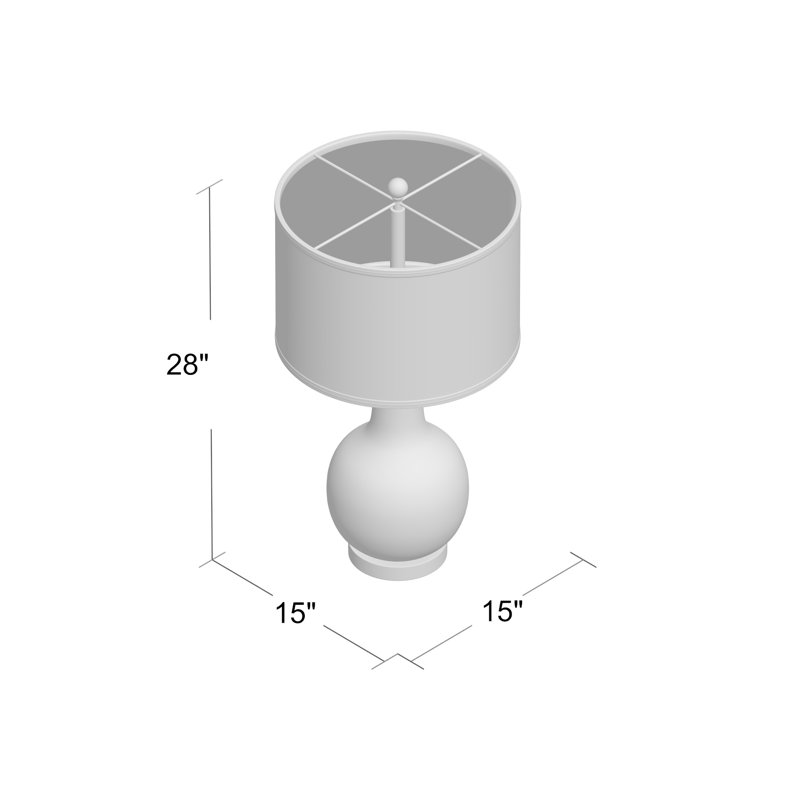 Chae Ceramic Table Lamp, Gray