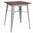 Wragby 23.5" Square Metal Indoor Bar Height Table with Rustic Wood Top-1863469290-1796852960