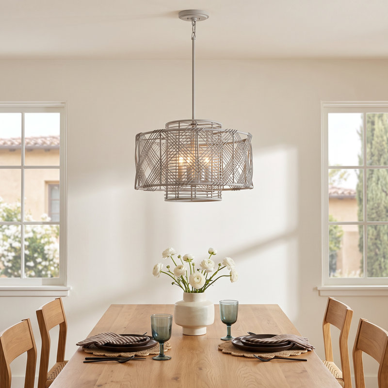 Brooke 4-Light Chandelier, Light Ashwood