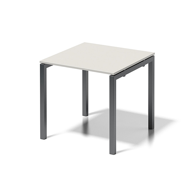 Cito Metal Base Writing Desk, White/Grey, 85cm H x 80cm W x 80cm D