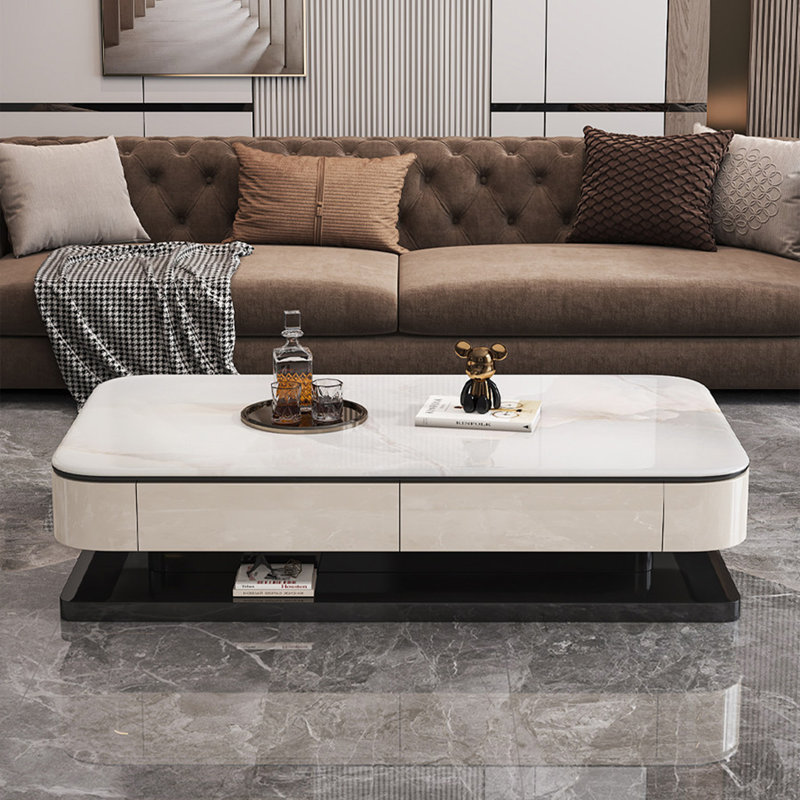 Table basse Light, H 16,5 po x L 59,1 po x l 31,5 po, Blanc