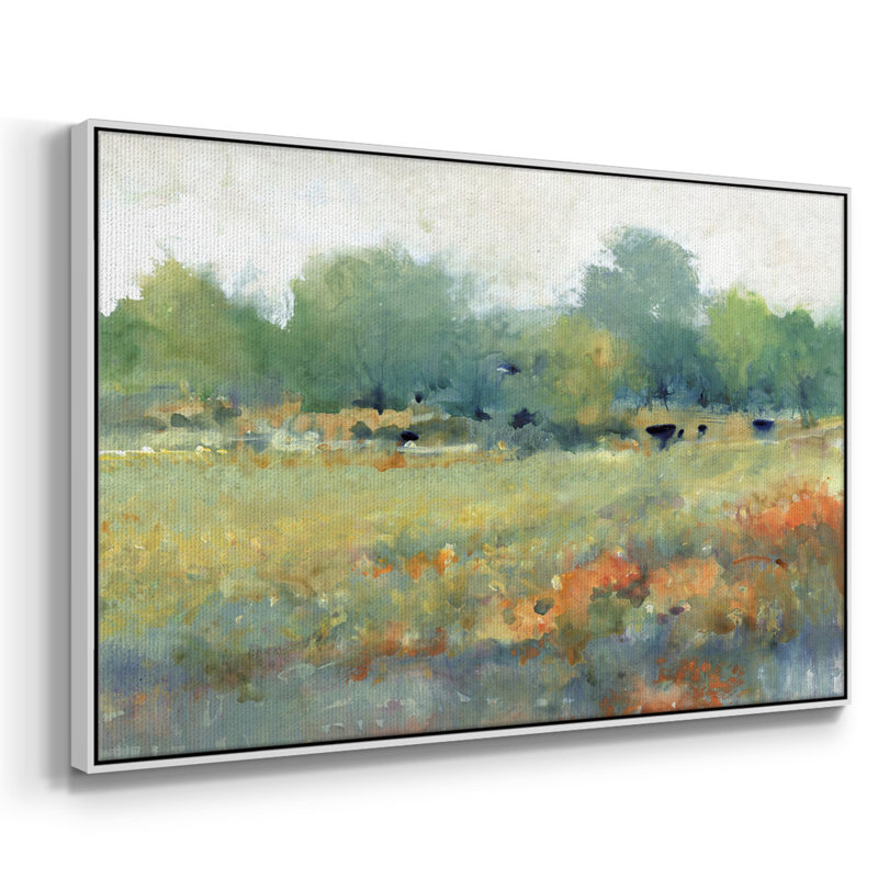 "Paysage terrestre II", reproduction sur toile encadrée, Blanc, H 25 po x l 37 po x P 2 po