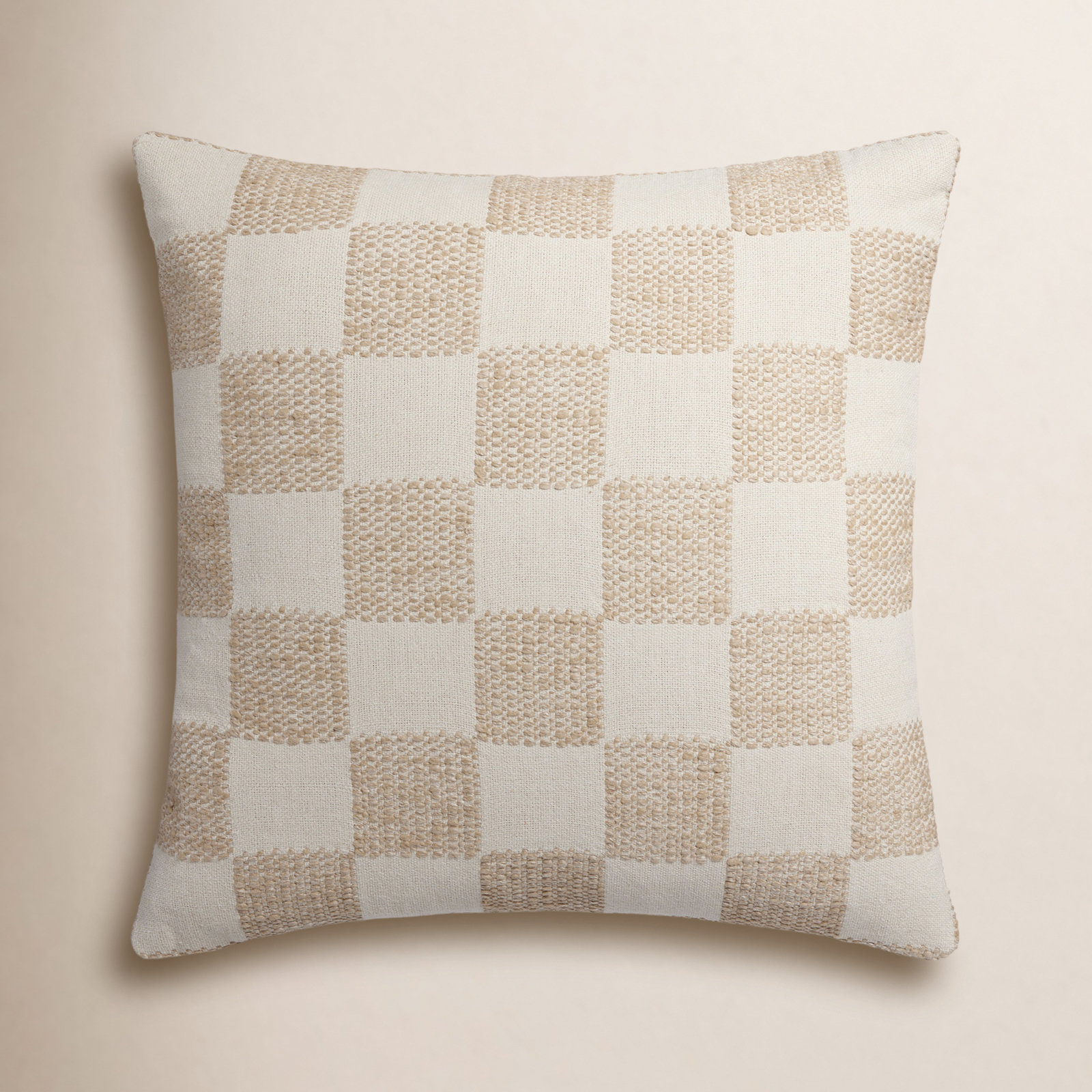 22" x 22" Pillow Cover, Beige, Pillow Cover Only - No Insert