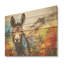 Patchwork Donkey Pastures I - Âne sur bois-1852438625