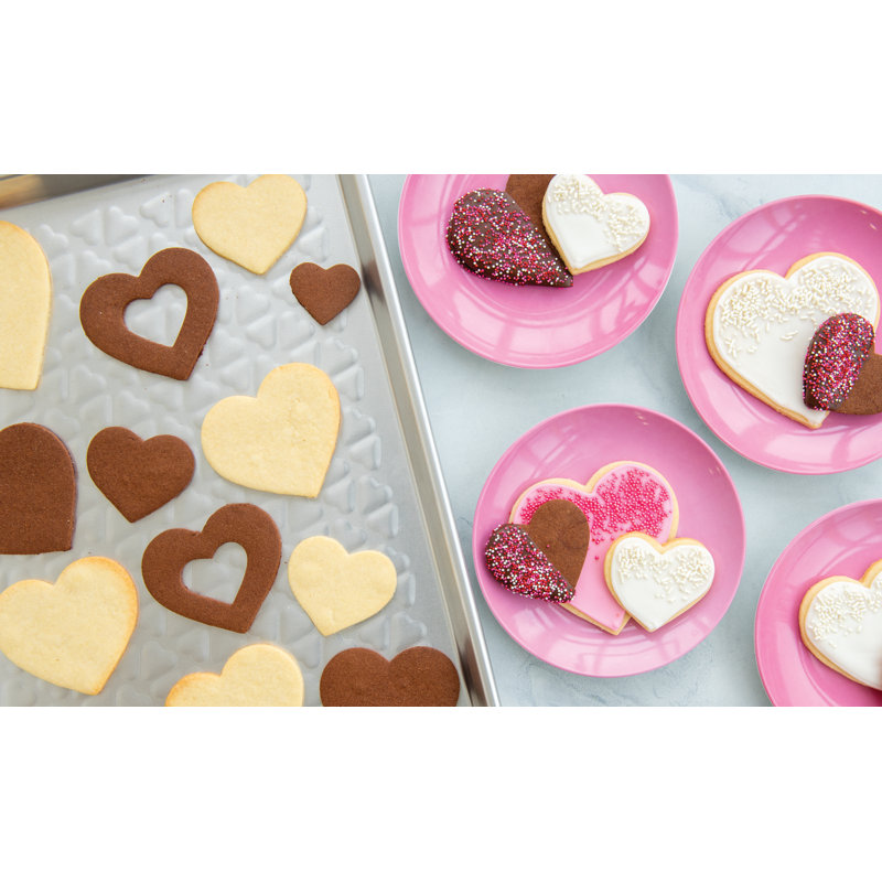 Nordic Ware Non-Stick Heart Embossed Half Sheet and Serving Tray