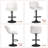 Modern Bar Stool Set Of 2, Adjustable  Upholstered Swivel Counter Stools, Counter Height Bar Stools With Back & Footrest For Kitchen Island-946084323