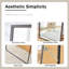 Miroir autoportant pleine longueur 71 pouces avec support réglable, cadre gris moderne
